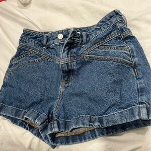 PacSun Dark Blue Denim Mom Short Jean Shorts
